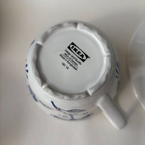 IKEA Blue + White 'Arv Idyll' Mug and Saucer - Picture 7 of 8